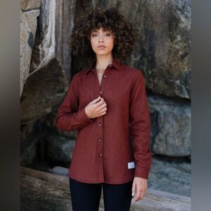 ANIAN Modern Melton - Womens - Redwood (rust red)